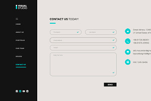 Creative Studio Website UI PSD