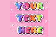 Gradient Text Effect Kawaii Font, a Templates & Theme by studiogstock (Thumbnail 4 of 4)