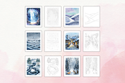 Snowy Dreams Winter Coloring Bundle, a Seasonal Illustration by Daffodil Dream Studio (Thumbnail 6 of 10)
