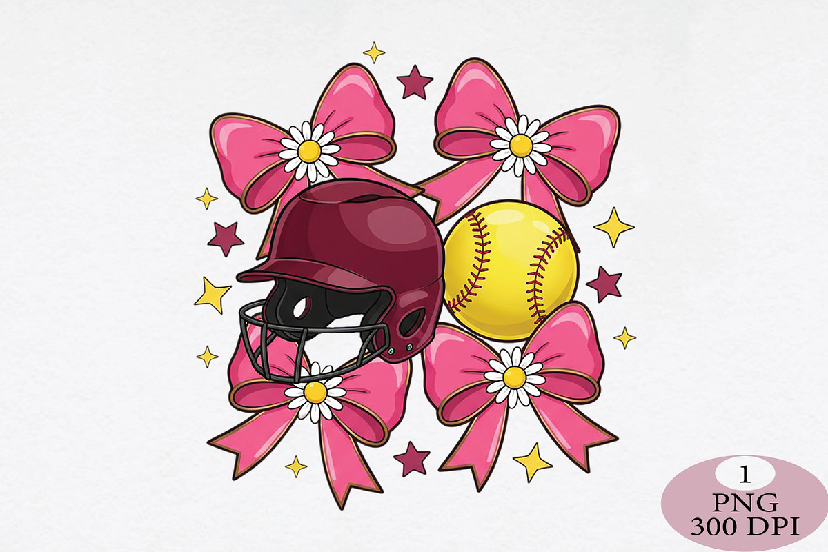 Softball Png Softball Bow Png, an Illustration by Daily.Designs (Photo 1 of 5)