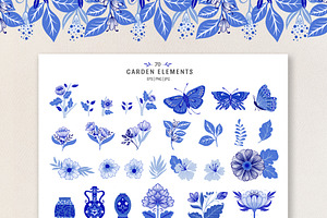 Blue Garden Floral Collection