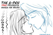 30+ Manga Ink & Paint Brushes, a Brush Add-On by Georg's Procreate Brushes (Thumbnail 5 of 8)