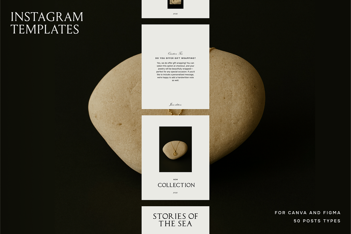 50 Elegant Instagram Templates Canva, a Templates & Theme by CremayPomdaStudio (Photo 1 of 8)