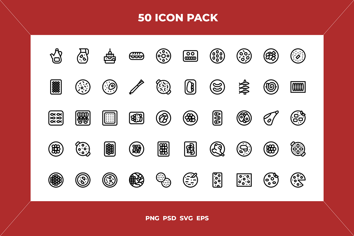 Spanish food icons, an Outline Icon by Wencory (Photo 1 of 2)