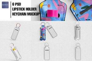 Lipstick Holder Keychain Mockup