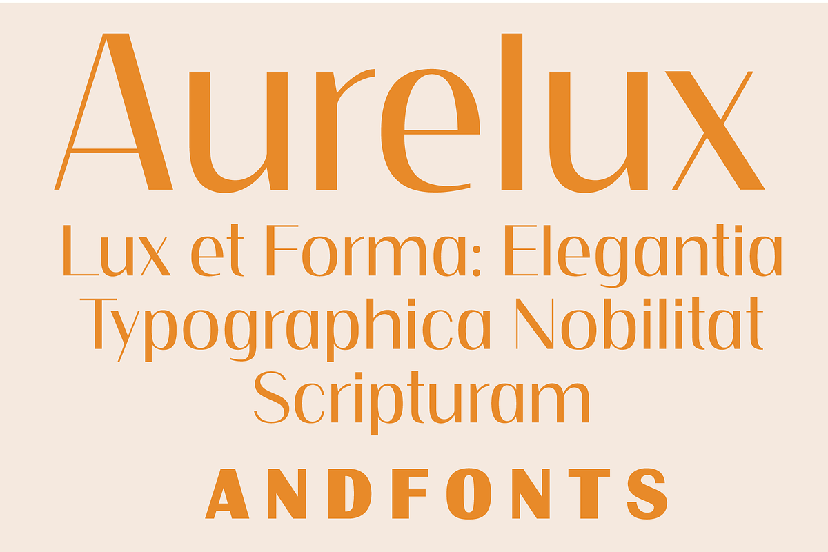 Aurelux: Modern Elegant Font, a Sans Serif Font by Andfonts (Photo 1 of 9)