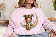 Whimsical Spring Rainbow Girl PNG, a Seasonal Illustration by Canvas Craft (Thumbnail 5 of 7)