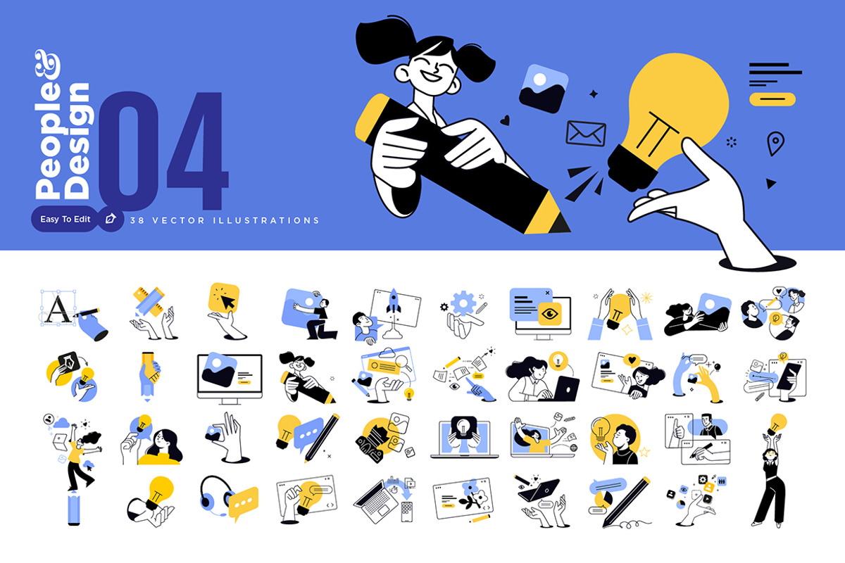 People and design, a Technology Illustration by PureSolution