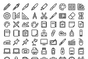 41 Creative Studio Supplies Icons, an Outline Icon by adenpinkstore (Thumbnail 2 of 13)