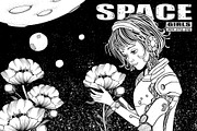 SPACE GIRLS Coloring Collection, a Person Illustration by ImHope (Thumbnail 6 of 10)