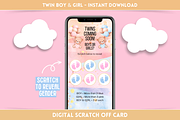 Twin Boy and Girl Gender Reveal, an App Template by SunshineStudioBoutique (Thumbnail 1 of 9)