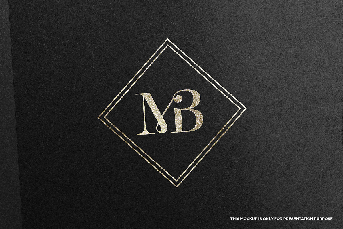 MB serif modern logo design, a Branding & Logo Template by MuzaInspires (Photo 3 of 3)