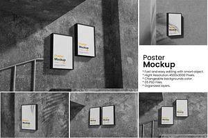 Poster Mockup, a Product Mockup by Indah