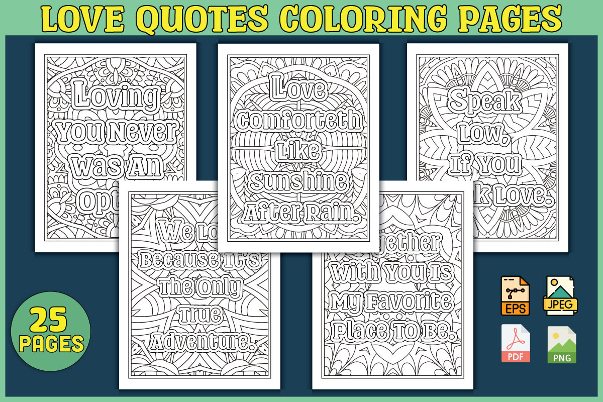 1000 Quotes Coloring Pages, an Object Graphic by protabsorkar11 (Photo 9 of 22)