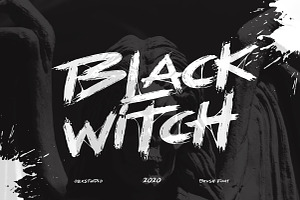 BLACK WITCH - Handlettered Brush, a Script Font by Olexstudio