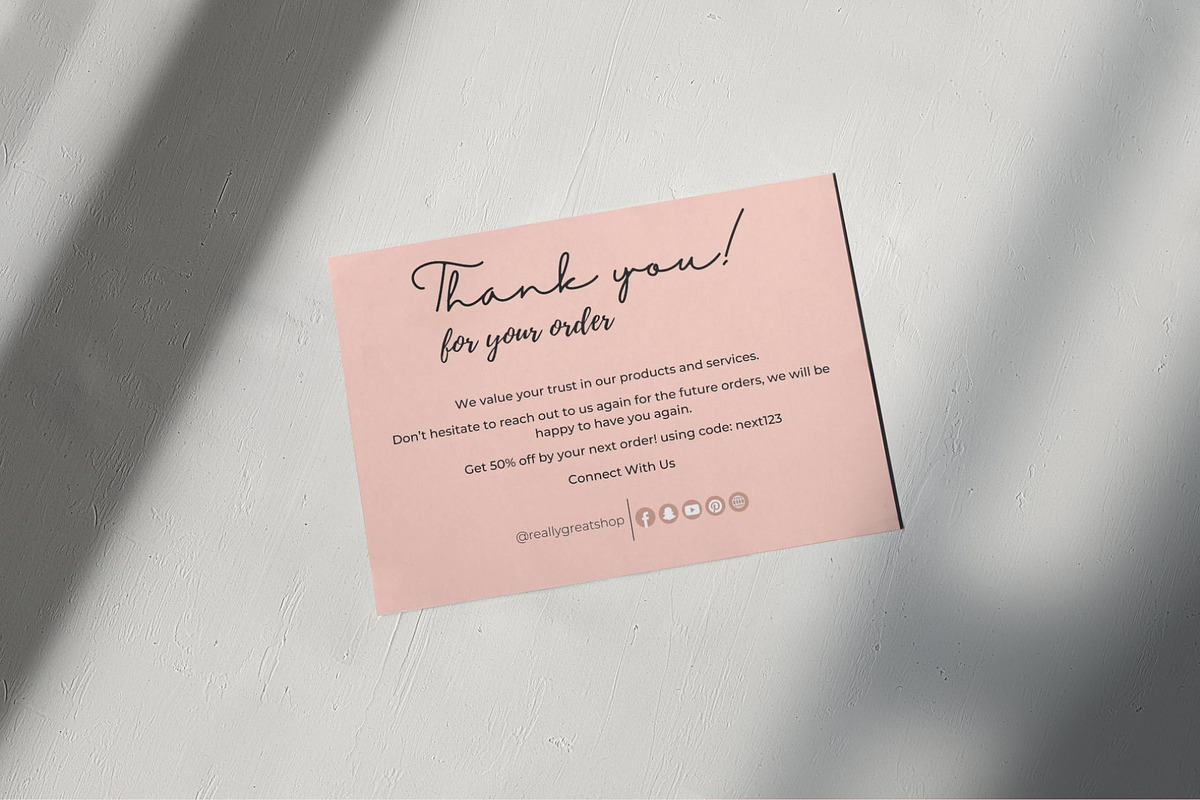 Simple thank you card template canva, a Card Template by DesignArts (Photo 3 of 4)