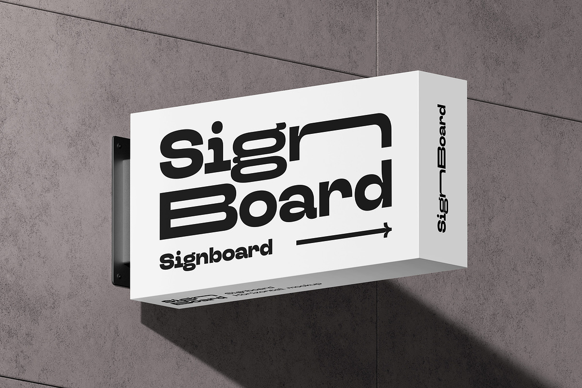 Signboard Horizontal Mock-up, an Advertising Mockup by Yogurt86 (Photo 8 of 13)