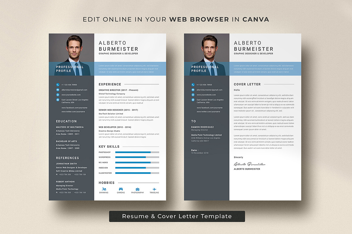Resume Canva, a Resume Template by DesignDevisers (Photo 5 of 10)