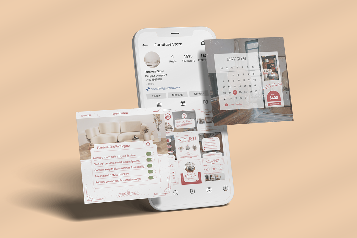120 Furniture Instagram Template, a Social Media Template by Branding Victory STD (Photo 5 of 10)