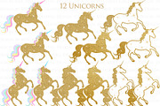 Magical Unicorns, Einhorn, Gold, an Illustration by Mia's Graphic Design (Thumbnail 6 of 11)