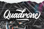 Quadrone, a Script Font by Wacaksara Co. (Thumbnail 1 of 7)