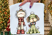 Whimsical Christmas Cats And Dogs, an Illustration by Craft Nest (Thumbnail 4 of 8)