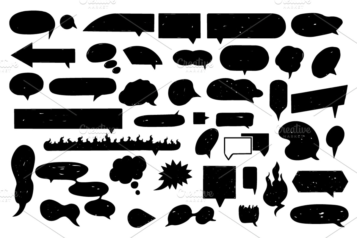 Speech Bubble Icon Set, a Graphic by AlexMstudio (Photo 5 of 5)