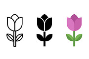 Flower Vector Icons, a Solid Icon by Artonix (Thumbnail 2 of 2)
