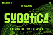 Subotica Futuristic Y2k Display Font, a Sans Serif Font by dansdesign (Thumbnail 1 of 10)