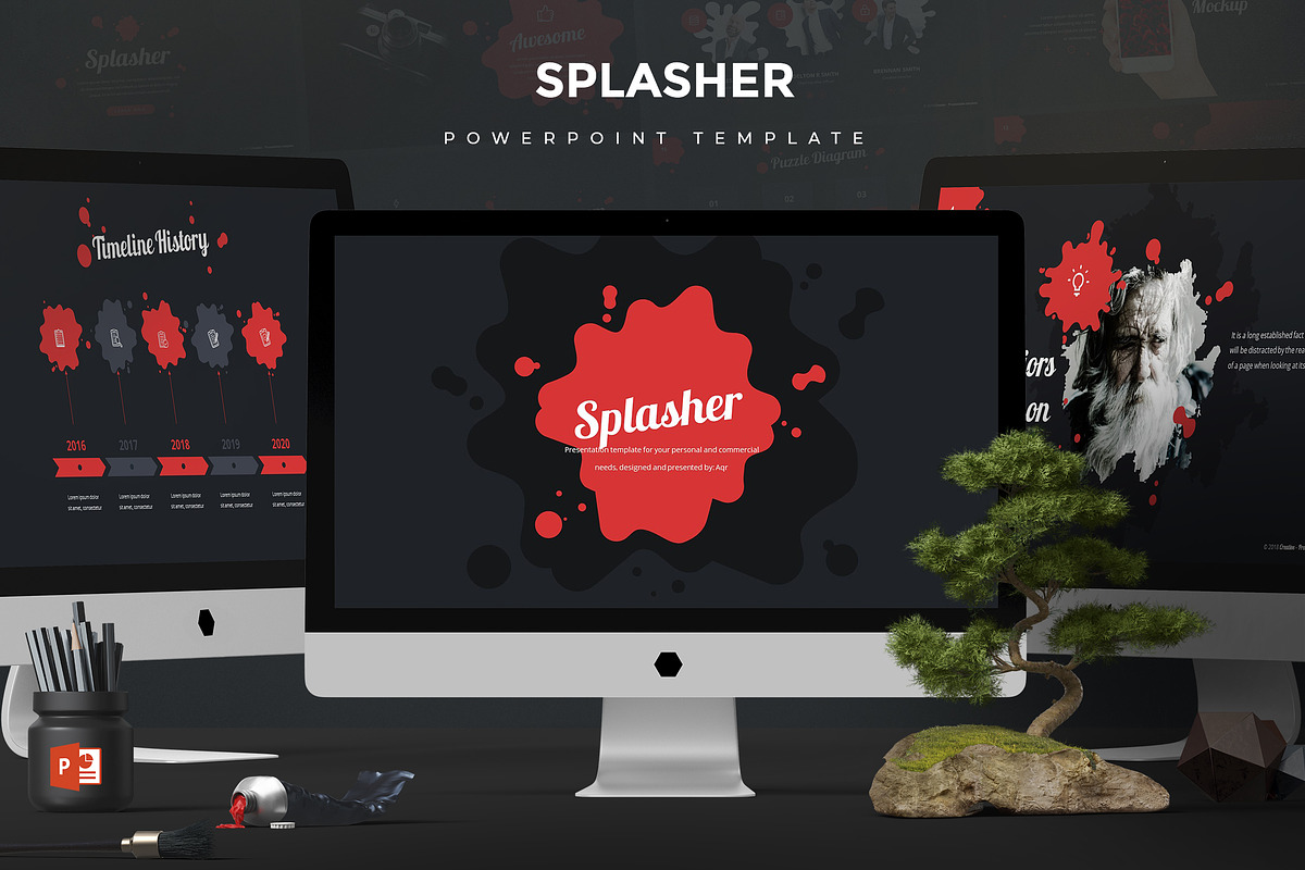 Splasher - Powerpoint Template, a Presentation Template by AQR Studio