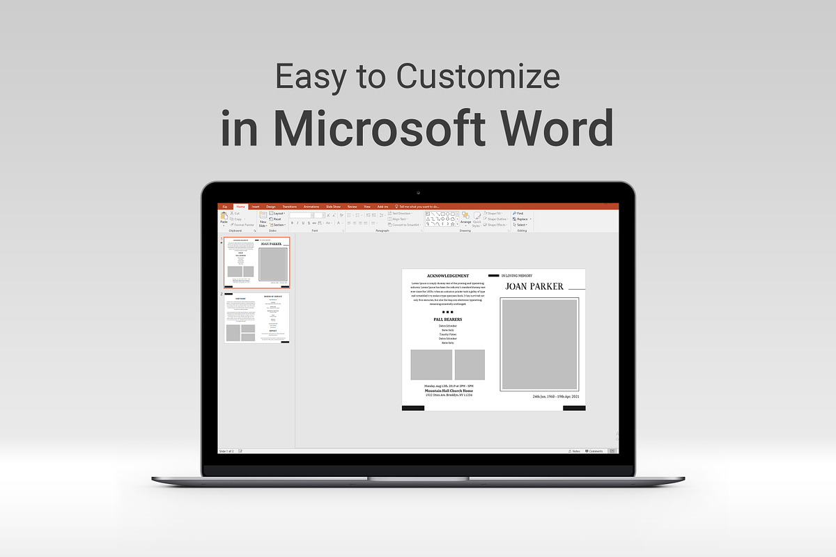 Funeral Program Template | Obituary, a Brochure Template by Designscozy (Photo 8 of 8)