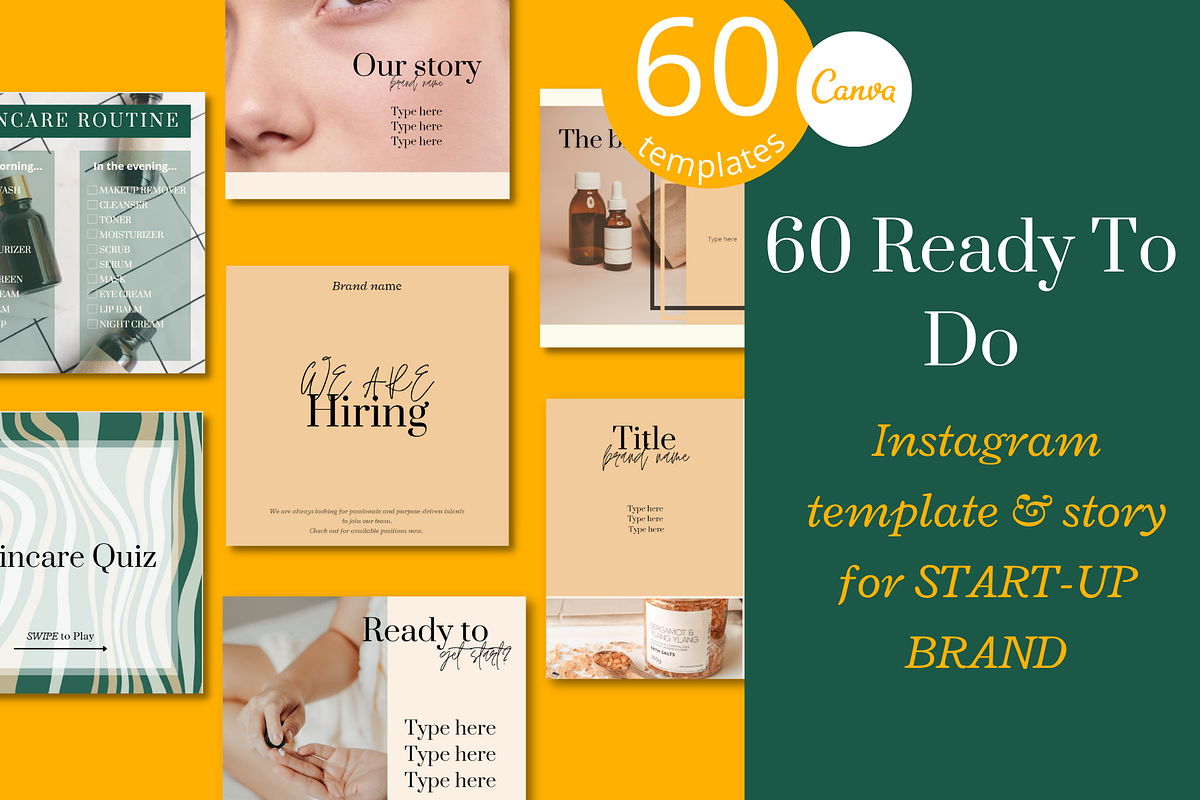 60 TREND SKINCARE INSTAGRAM TEMPLATE, a Social Media Template by LemonNguyen (Photo 1 of 6)