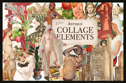 370+ Antique Collage Elements, an Object Graphic by Lilithcollageart