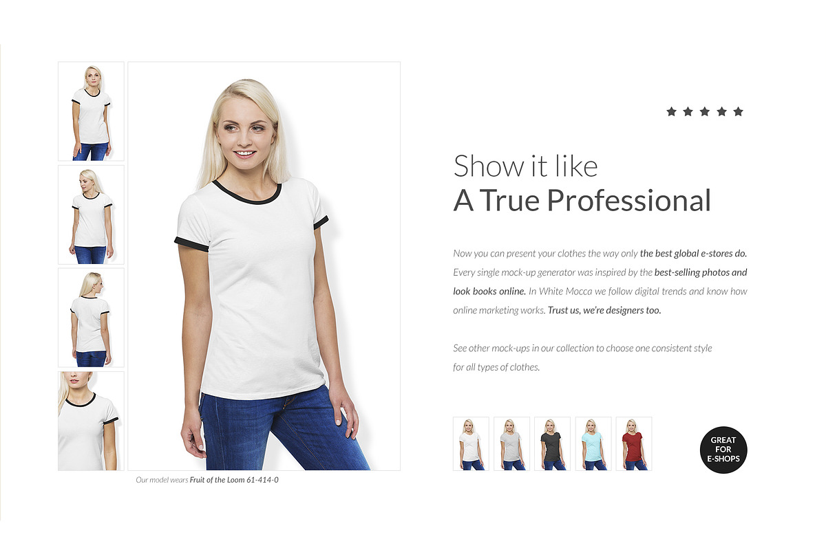 Women T-Shirt Mockups Set FREE DEMO, a Books & Magazine Mockup by Apparel_Mockups (Photo 9 of 27)