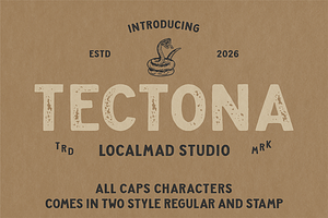 Tectona - Font & Extras!
