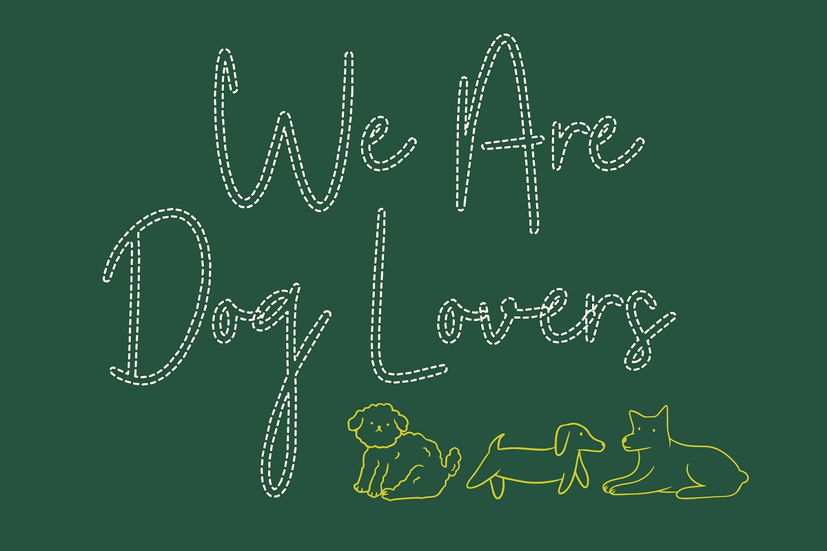 CS Galysia Dashed, a Script Font by Craft Supply Co. (Photo 4 of 8)