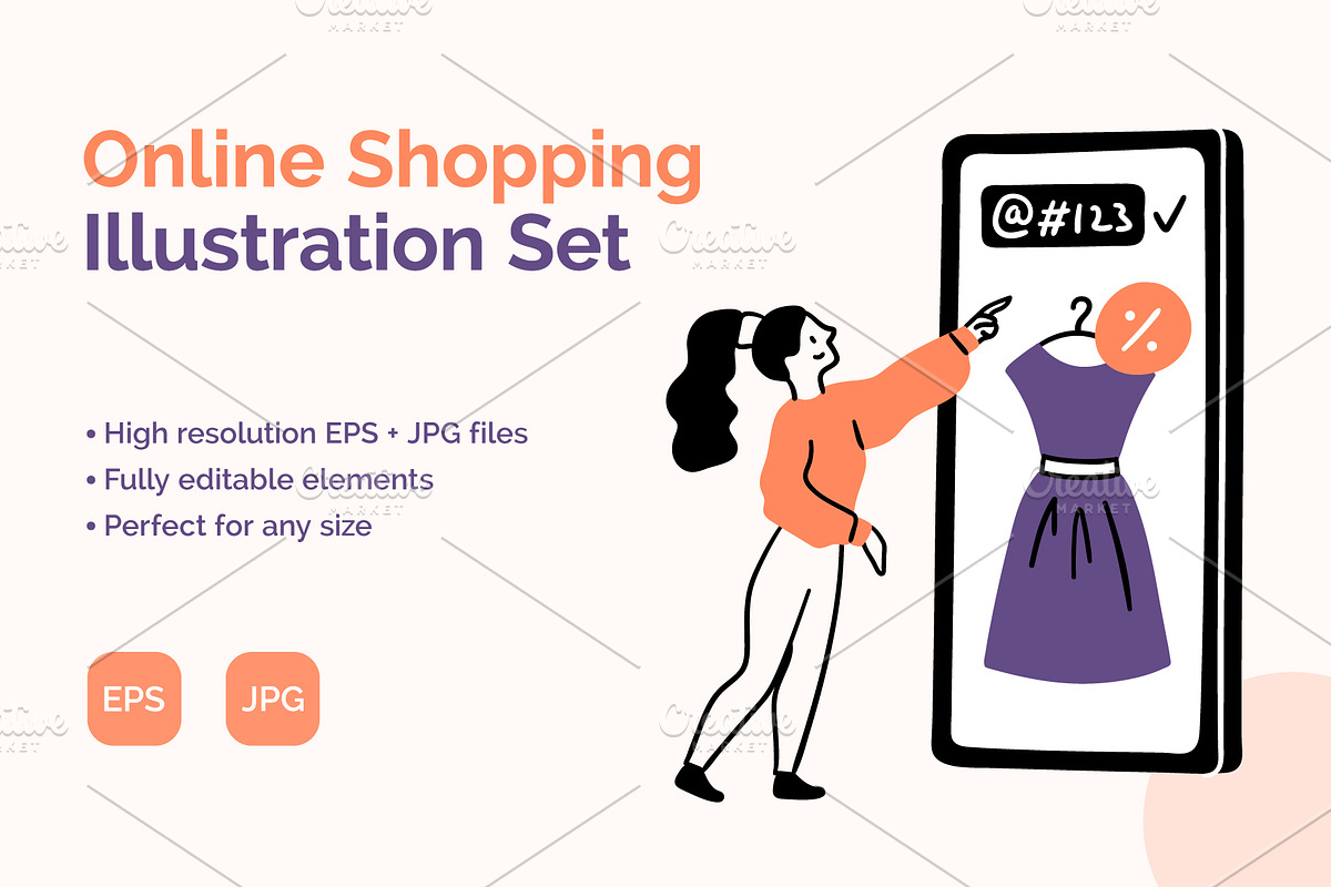 Online Shopping Concept Vector, an Object Graphic by 35lab (Photo 1 of 6)