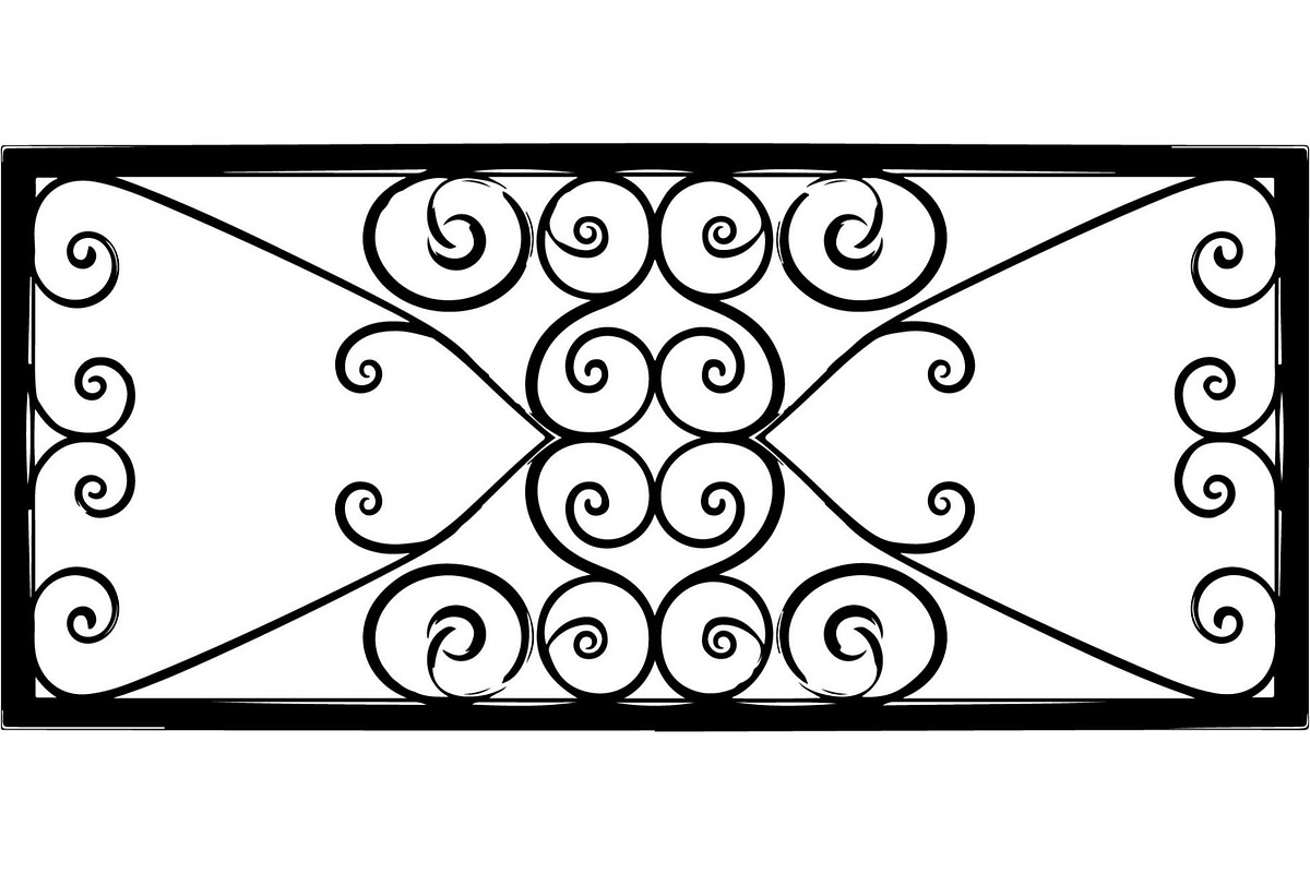 Luxury Iron Scroll Gate Railing, an Object Graphic by Designer_Momina (Photo 6 of 17)