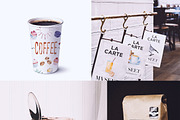 Watercolor Cafe Doodles, a Food Illustration by emine (Thumbnail 2 of 3)