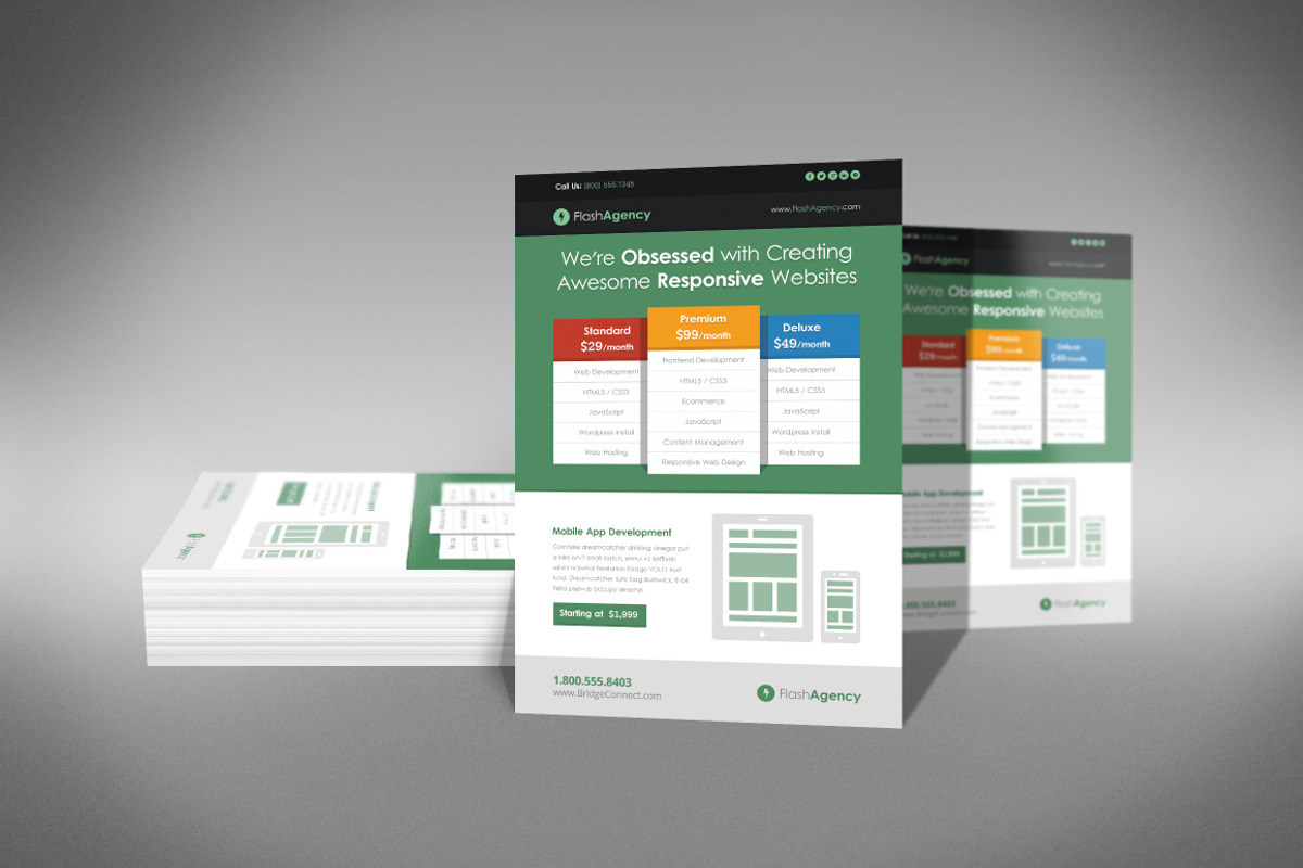 Flat Design Agency Flyer Template, a Flyer Template by Creativenauts (Photo 3 of 4)