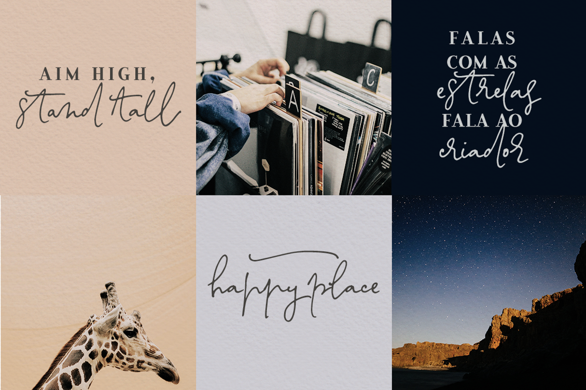 Unika font and watercolor texture pack preview 5