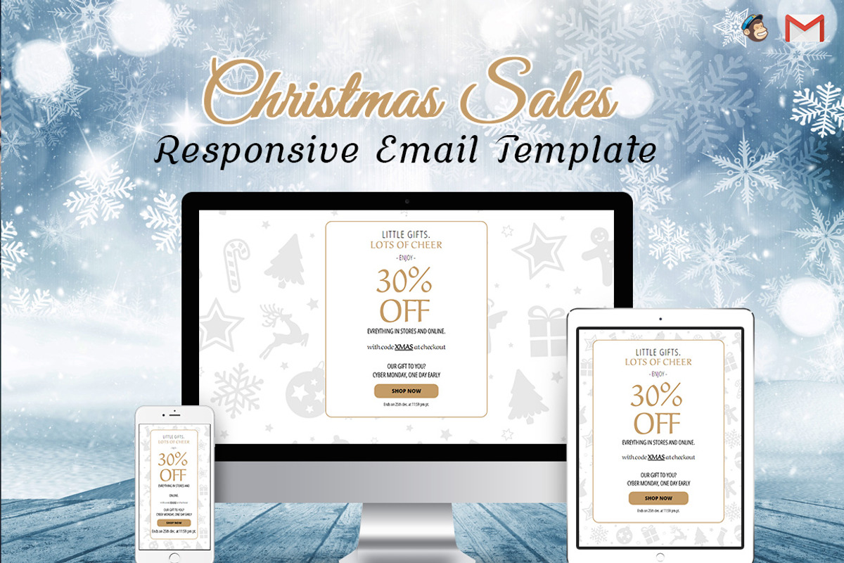 Christmas Sale Email Template, an Email Template by Khryna Designs (Photo 1 of 2)