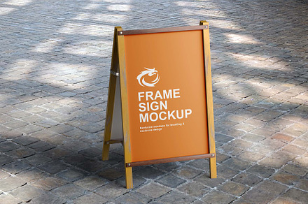 Frame Sign Mockup, a Product Mockup by Designbuys