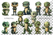 Cute cartoon Lizard. TShirt Sticker, an Animal Illustration by KENO Mascots (Thumbnail 2 of 8)