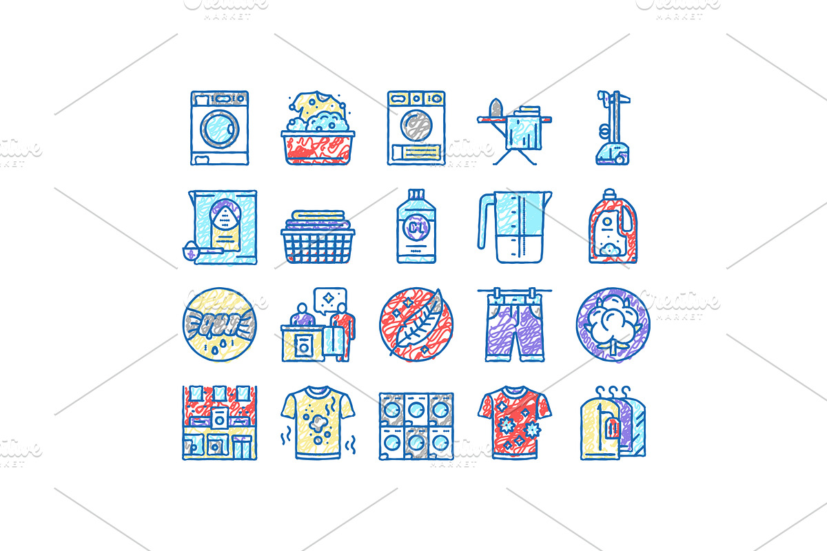 Laundry Service Washing Clothes, an Object Illustration by pikepicture