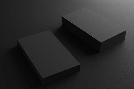 Black business card mockup with gold emboss text stacking on car, a Business Photo by Ministocker
