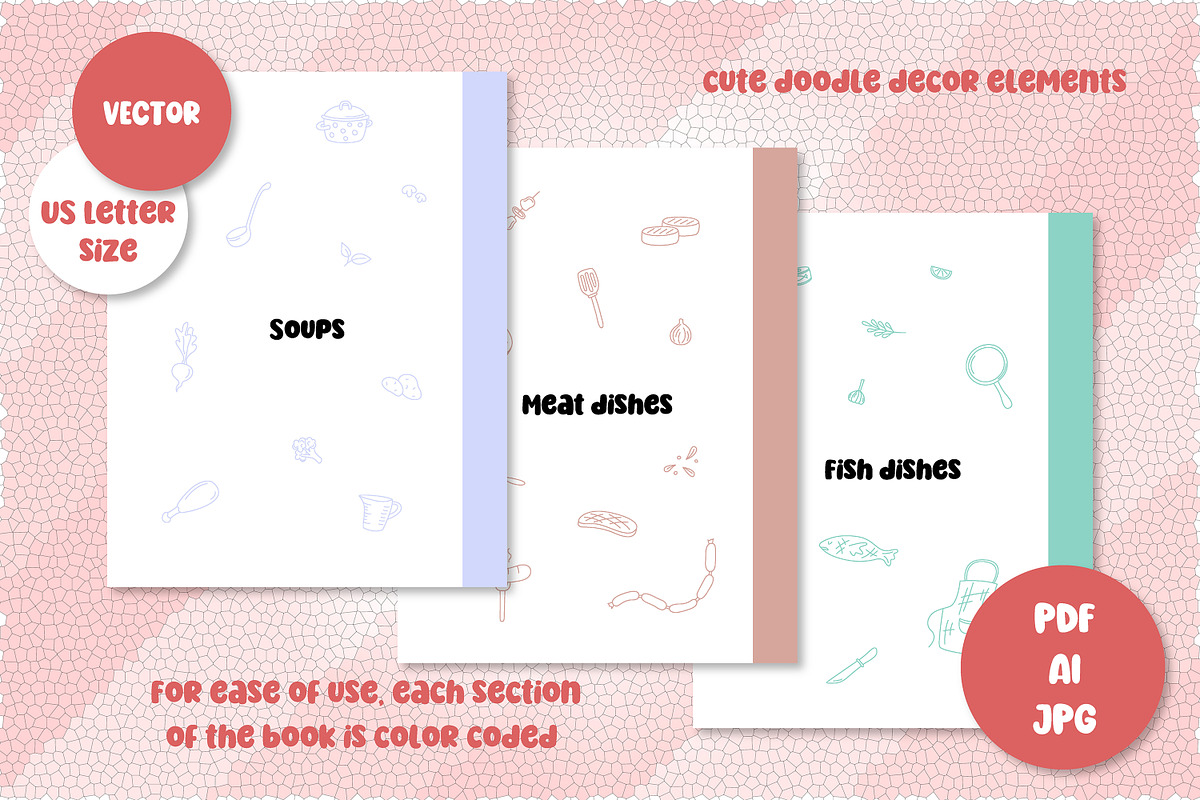 Recipe Book Templates | Meal Planner, a Magazine Template by AnnaViolet_store (Photo 4 of 9)