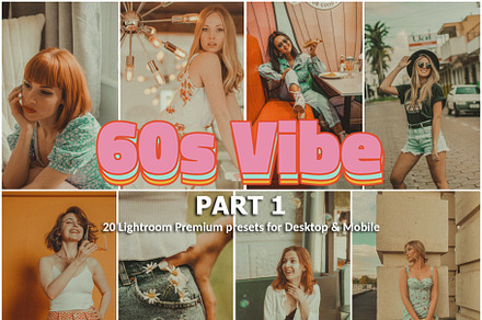 20 Lightroom Presets 60s Vibe part 1, a Preset Add-On by PerfectStudioPresets