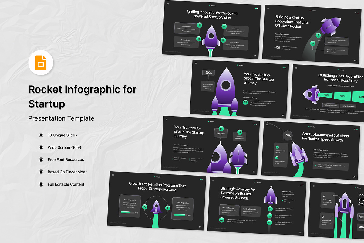 Rocket Infographic for Startup GSL