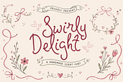 Swirly Delight - Handwritten Font, a Handwritten Font by Sronstudio (Thumbnail 1 of 10)